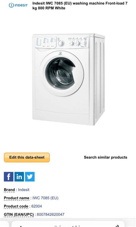 Manual Indesit IWC 7085 (EU) Washing Machine